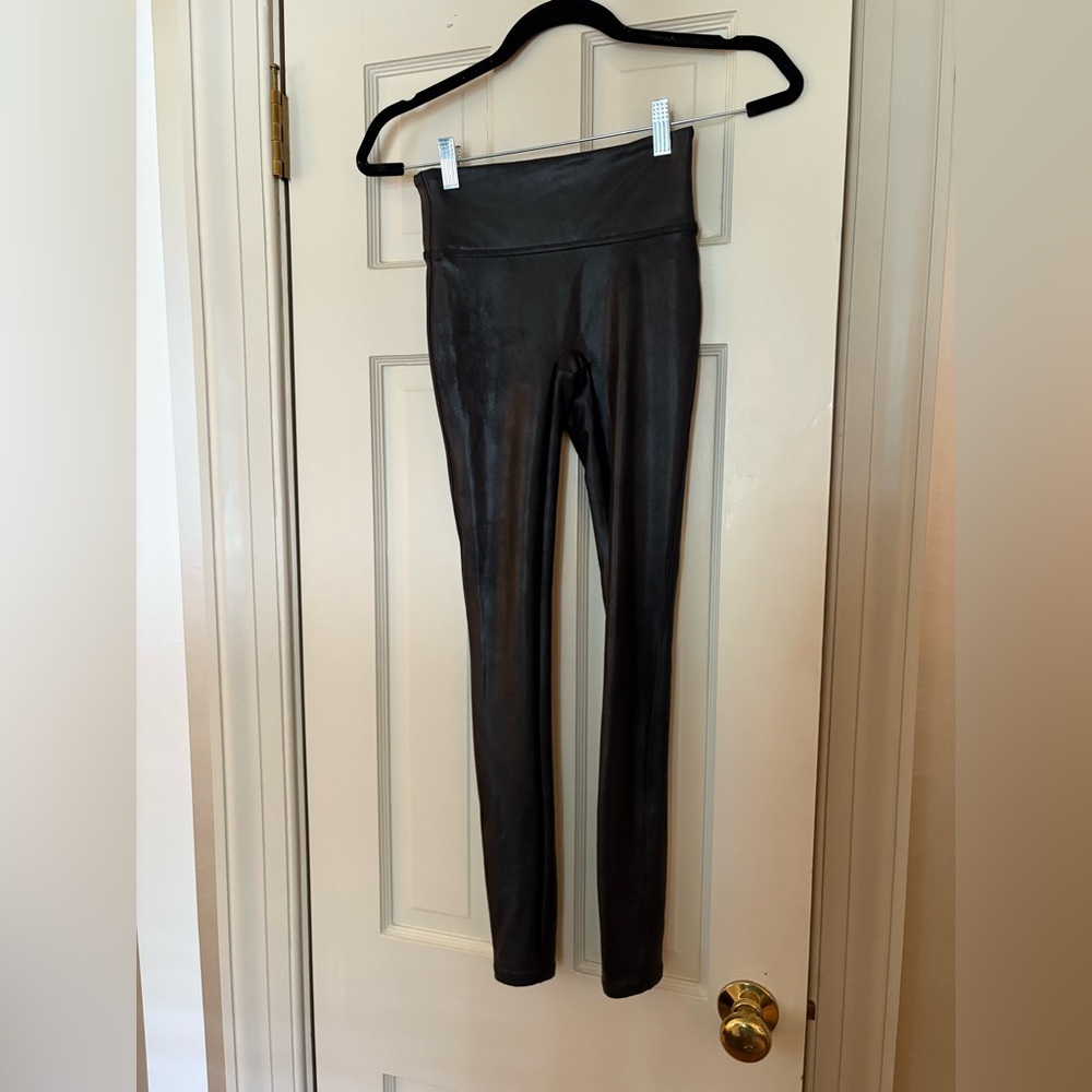 Spanx Faux Leather Black Leggings